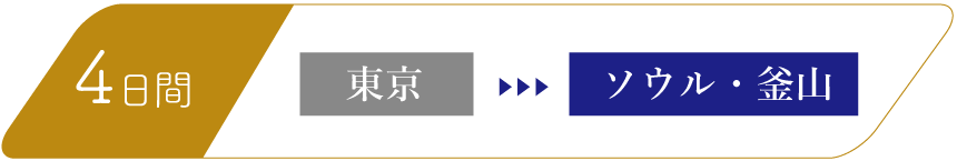 4日間　東京-ソウル・釜山